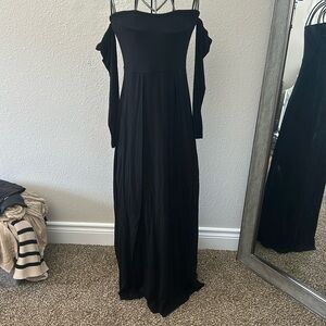 Double side Slit off shoulder country Maternity dress size small/med NWOT